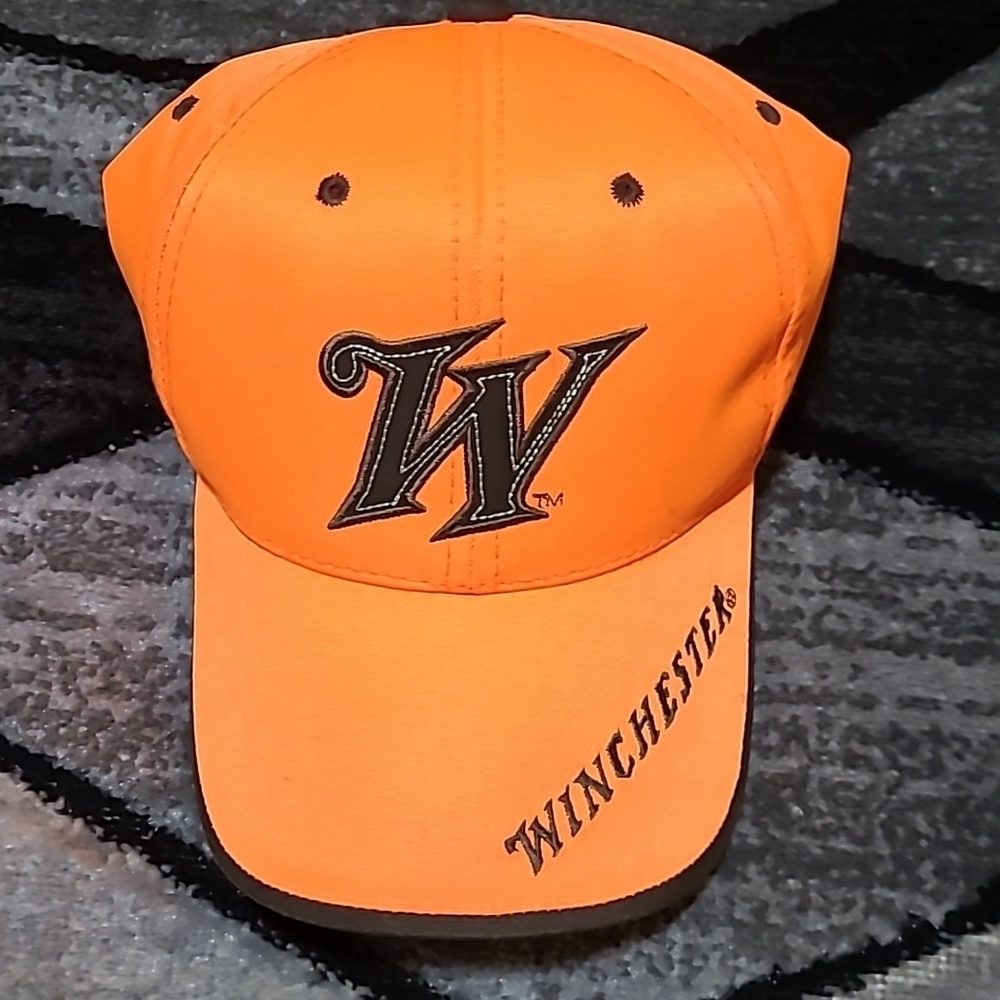 WINCHESTER GUNS EMBROIDERED ORANGE HUNTING HAT